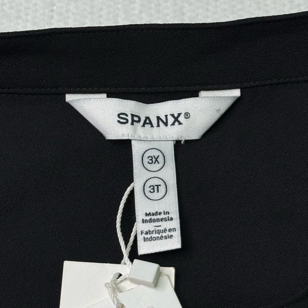 Spanx Women's Carefree Crepe Popover Sleeveless Blouse No-Show Coverage Black 3X - Picture 5 of 11